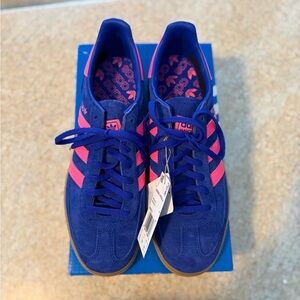 Adidas Handball Spezial Sneakers, NWT, Royal Blue & Pink, Women’s Size 9.5